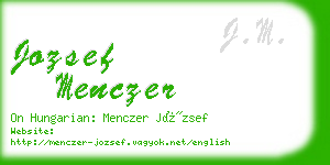 jozsef menczer business card